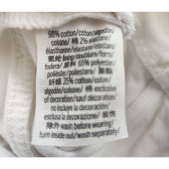 W27 PINK Victoria's Secret white cut-off short denim shorts - Picture 6 of 6